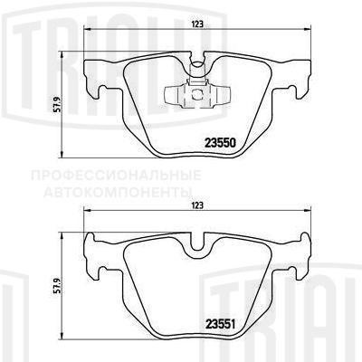 Колодки торм. BMW 3 (E90) (05-) диск. зад. (PF 4016) PF 4016 TRIALLI