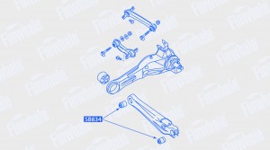 Сайлентблок поперечной тяги задней подвескиOutlander Lancer ASX C4 Aircross 4008 SB834 FINWHALE