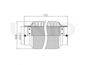Гофра глушителя EXP-45150 UNIO