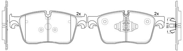 Колодки тормозные JAGUAR XE (JA) 15- BP46006 BP46006 SB NAGAMOCHI