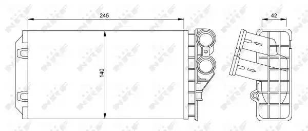 CITROEN C4 (2005>)/ PEUGEOT 307 (2001-2007) 245x134x42 54251 NRF