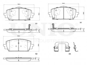 Колодки тормозные диск. передние BRP-20044 UNIO