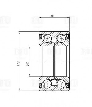 Подшипник ступицы Chevrolet Aveo T300 (11-) перед. (CS 0573) CS 0573 TRIALLI