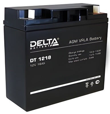 аккумуляторная батарея! 12V 18Ah 181x76x168\ DT 1218 DELTA BATTERY