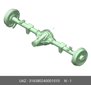 Мост задний УАЗ-3163 дв.ЗМЗ-40905 (с АБС,РК УАЗ,пер.отношение 4.625) в сборе (ОА 316380240001010 UAZ UAZ
