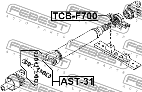 Подшипник подвесной карданного вала TCB-F700 TCB-F700 FEBEST