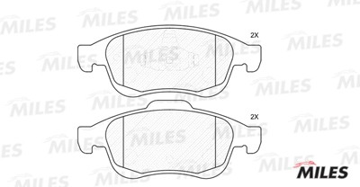 Колодки тормозные передние (без датчика) (Смесь Semi-Metallic) (RENAULT DUSTER с E100146 MILES