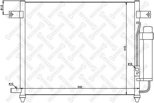 радиатор кондиционера!\ Chevrolet Aveo T200 1.2 03-08 10-40173-SX STELLOX