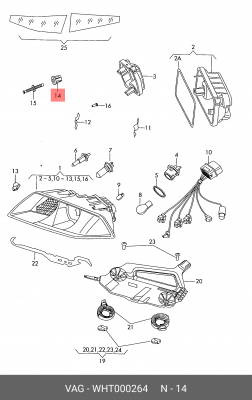 SKODA OCTAVIA (A5) (2004>) WHT 000 264 VAG