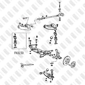 Опора шаровая верхняя левая/правая HYUNDAI H-1 00-MITSUBISHI L300/Space Gear 84- FK0230 FIXAR