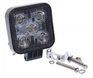 Фара рабочего света квадратная 85х85x38мм 20Вт (5 LED) рассеянный свет (Flood) 1 37030004 MEGA POWER