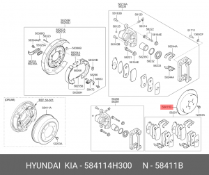 Диск тормозной HYUNDAI Starex H-1 (07-) задний (1шт.) OE 58411-4H300 HYUNDAI KIA