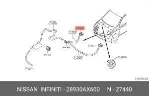 форсунка омывателя!\ Nissan Micra 02> 28930-AX600 NISSAN
