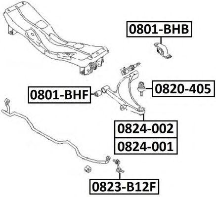 ОПОРА ШАРОВАЯ SUBARU 820405 0820-405 ASVA
