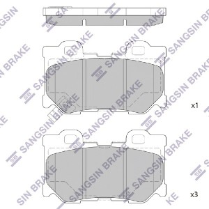 Колодки тормозные NISSAN 370Z (08-) задние (4шт.) SANGSIN SP1472 SANGSIN