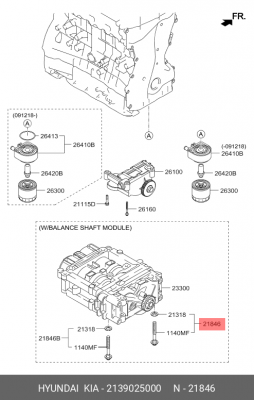 БОЛТ М10 2139025000 HYUNDAI KIA