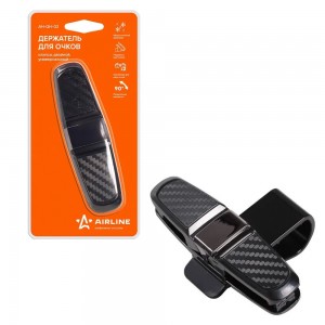 Держатель очков на солнцезащитный козырек двойной серебристо-черный AIRLINE AH-GH-02 AIRLINE