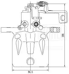 Суппорт торм. Hyundai i30 II (11-) зад. прав. d=34мм (а/м без EPB) (CF 203102) CF 203102 TRIALLI