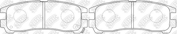 Колодки тормозные дисковые MITSUBISHI GALANT 92-04/PAJERO PININ 99-/SPACE WAGON  PN3174 NIBK