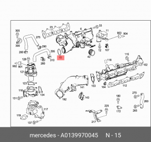 Кольцо уплотнительное MERCEDES OE A  0139970045 MERCEDES BENZ