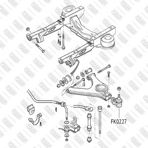 Опора шаровая нижняя левая/правая FORD Transit 91- FK0227 FK0227 FIXAR