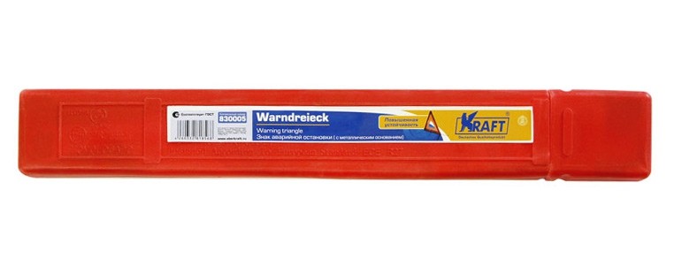 Знак аварийной остановки (усиленная основа) в футляре KRAFT KT830005 KRAFT