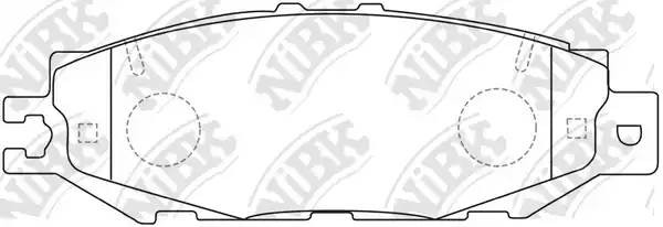 Колодки тормозные LEXUS LS (89-) передние (4шт.) NIBK PN1326 NIBK