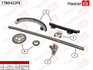 Комплект цепи ГРМ TOYOTA LEXUS 2SZ-FE (Japan) 77B0422FK 77B0422FK MASTER KIT