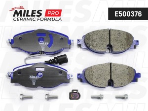 Колодки тормозные передние (Смесь CERAMIC серия PRO) AUDI A3/SKODA OCTAVIA/VW GO E500376 MILES