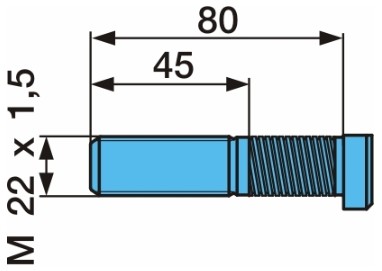Болт колесный M22x1,5/80/45 0329633111 BPW