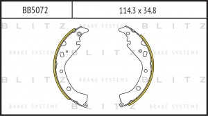 колодки барабанные!\ Toyota Corolla/Probox/Allion 1.3-2.0 01> BB5072 BLITZ