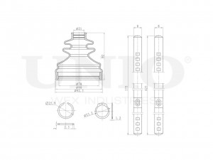 Пыльник ШРУСа (к-т) DUC-30044K UNIO