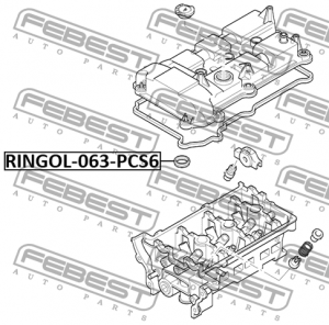 Кольцо уплотнительное MAZDA MPV (99-03) свечного колодца FEBEST RINGOL-063-PCS6 FEBEST