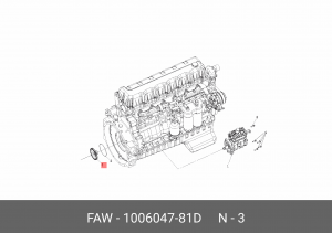 Шестерня воздушного компрессора J6 3310, 4250, 4180. 100604781D FAW