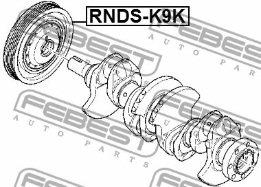 Шкив коленвала RENAULT LOGAN 2005-2013 RNDS-K9K RNDS-K9K FEBEST