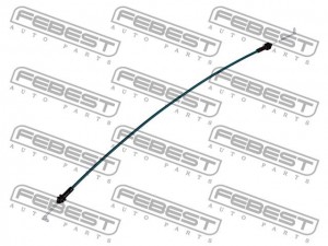 Трос внешн ручки двери KIA SPECTRA, CERATO 04- 1299-DCCER 1299-DCCER FEBEST
