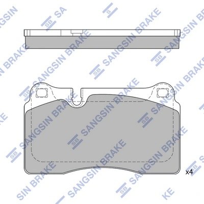 Колодки передние VW TOUAREG (7L/7P) SP2231 SP2231 SANGSIN