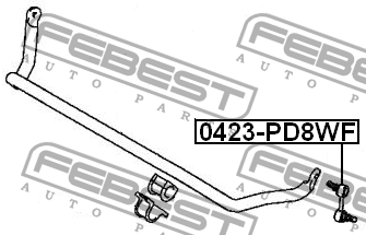 Тяга стабилизатора 0423-PD8WF 0423-PD8WF FEBEST