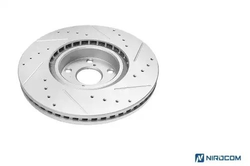 Передний левый тормозной диск Evolution с перфорацией и насечками, в покрытии GE JBR1568 POWERSTOP