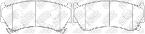 Колодки тормозные дисковые SUZUKI BALENO 1996-2002 PN2356 PN2356 NIBK