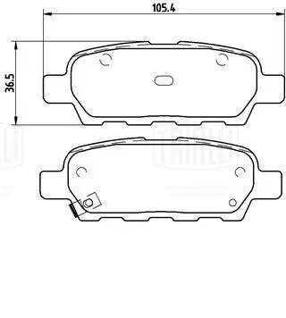Колодки торм. для а/м Nissan Qashqai (06-)/X-Trail (07-) диск. зад. (керам.) (PF PF1404CR TRIALLI