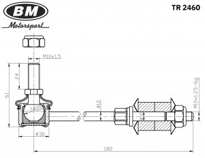 Стойка стабилизатора заднего, праваялевая, BM TR2460 TR2460 BM MOTORSPORT