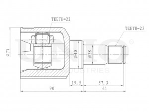 ШРУС внутренний CVJ-30026 UNIO