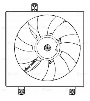 Э вентилятор кондиц. для а м Chery Tiggo (T11) (05-) (с кожухом) (LFAC 3002) LFAC 3002 LUZAR