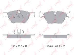 Колодки тормозные дисковые передние BD-1434 LYNXAUTO