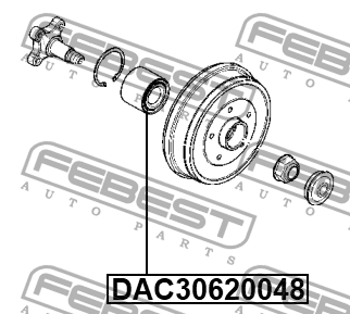Подшипник ступицы задний RENAULT DUSTER, NISSAN ALMERA G15RA DAC30620048 DAC30620048 FEBEST