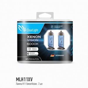 * H11 12V 55W CLEARLIGHT XenonVision 6000К (2шт) PGJ19-2 MLH11XV CLEAR LIGHT