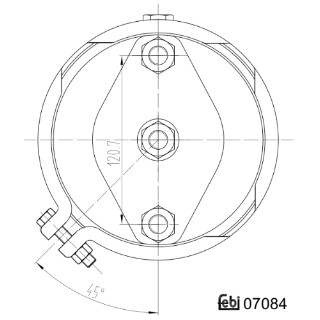 Камера тормоза BPW MAN SCANIA тип 20 (барабанный тормоз) FEBI 07084 FEBI BILSTEIN