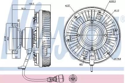 вискомуфта вентилятора! \ VOLVO FH12/FH13/FH16 86062 NISSENS