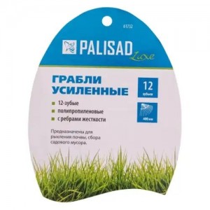 Грабли прямые 12 зубьев пластиковые без черенка  Luxe PALISAD 61732 PALISAD